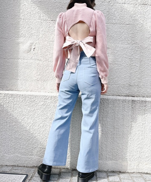 lilLilly(リルリリー)の「ワッフルリブアンサンブル(Tシャツ/カットソー・レディース・ホワイト/ブラック/ピンク・FREE)」の19枚目の写真