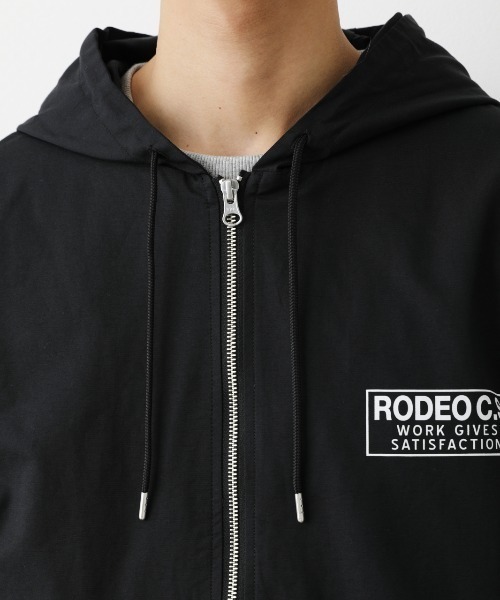 RODEO CROWNS WIDE BOWL（ロデオクラウンズワイドボウル）の「フーデット コーチジャケット（ナイロンジャケット・メンズ・ブラック/グリーン/ベージュ・MEDIUM/LARGE）」の16枚目の写真