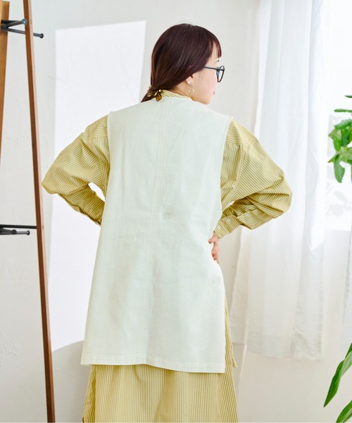 CPCM(シーピーシーエム)の「10OZデニムプルオーバーベスト(ベスト・レディース・ブラック/ブルー/アイボリー・FREE)」の7枚目の写真