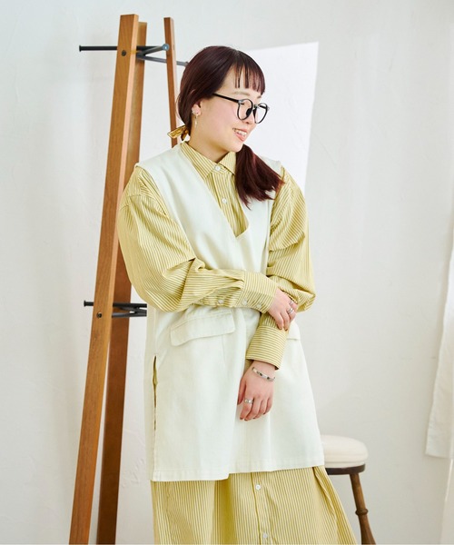 CPCM(シーピーシーエム)の「10OZデニムプルオーバーベスト(ベスト・レディース・ブラック/ブルー/アイボリー・FREE)」の9枚目の写真