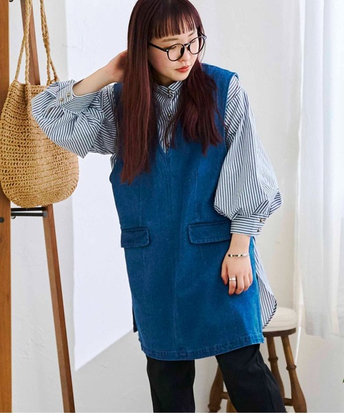 CPCM(シーピーシーエム)の「10OZデニムプルオーバーベスト(ベスト・レディース・ブラック/ブルー/アイボリー・FREE)」の11枚目の写真