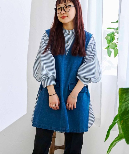 CPCM(シーピーシーエム)の「10OZデニムプルオーバーベスト(ベスト・レディース・ブラック/ブルー/アイボリー・FREE)」の13枚目の写真