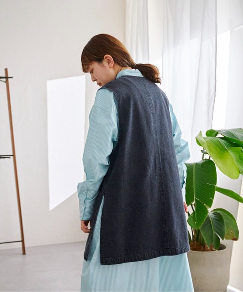 CPCM(シーピーシーエム)の「10OZデニムプルオーバーベスト(ベスト・レディース・ブラック/ブルー/アイボリー・FREE)」の21枚目の写真