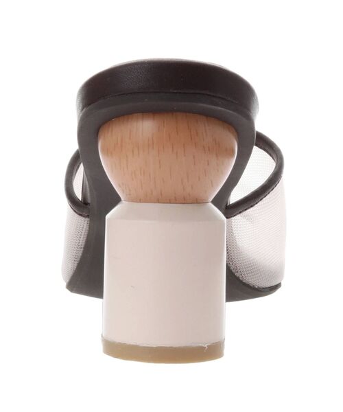 MERCURYDUO（マーキュリーデュオ）の「変形ヒールメッシュチュールサンダル（サンダル・レディース・ベージュ/ブラウン・38/36）」の7枚目の写真