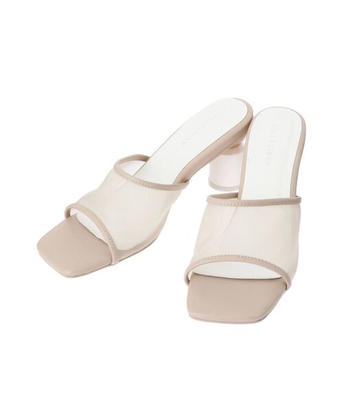 MERCURYDUO（マーキュリーデュオ）の「変形ヒールメッシュチュールサンダル（サンダル・レディース・ベージュ/ブラウン・38/36）」の8枚目の写真