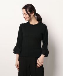 axes femme | ボリューム刺繍チュールＰＯ(Tシャツ/カットソー)