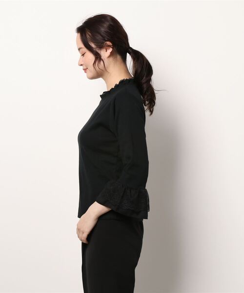 axes femme（アクシーズファム）の「ボリューム刺繍チュールＰＯ（Tシャツ/カットソー・レディース・ブラック/ピンク/グリーン/キナリ・FREE）」の6枚目の写真