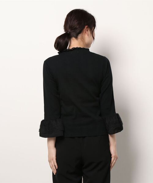 axes femme（アクシーズファム）の「ボリューム刺繍チュールＰＯ（Tシャツ/カットソー・レディース・ブラック/ピンク/グリーン/キナリ・FREE）」の5枚目の写真