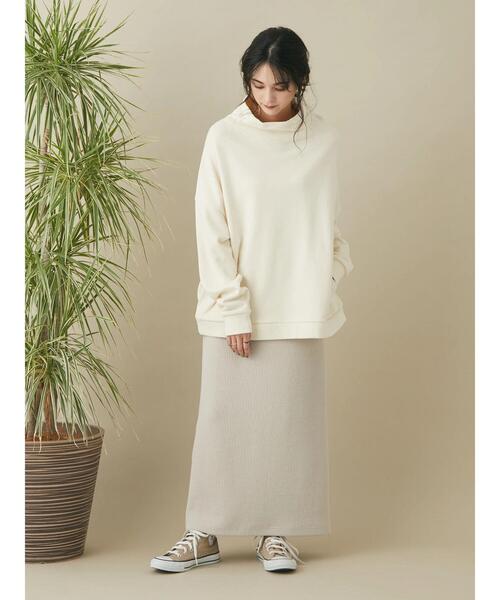 CRAFT STANDARD BOUTIQUE(クラフトスタンダードブティック)の「【追加】リブタイトスカート *◆(スカート・レディース・ブラック/カーキ/グレイッシュベージュ・M/L)」の5枚目の写真