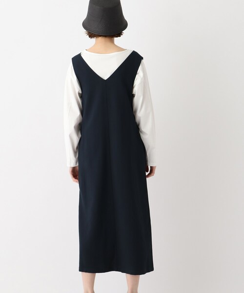 OPAQUE.CLIP(オペークドットクリップ)の「◆【Caffisi】3way ジャンパースカート(スカート・レディース・ダークネイビー/ベージュ系その他2/黄緑系・00)」の4枚目の写真