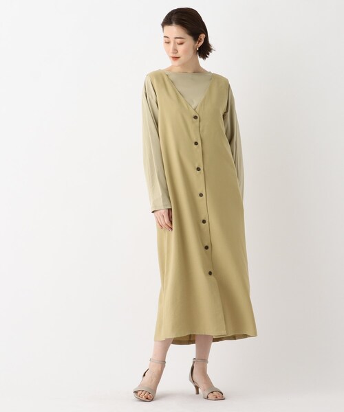 OPAQUE.CLIP(オペークドットクリップ)の「◆【Caffisi】3way ジャンパースカート(スカート・レディース・ダークネイビー/ベージュ系その他2/黄緑系・00)」の17枚目の写真