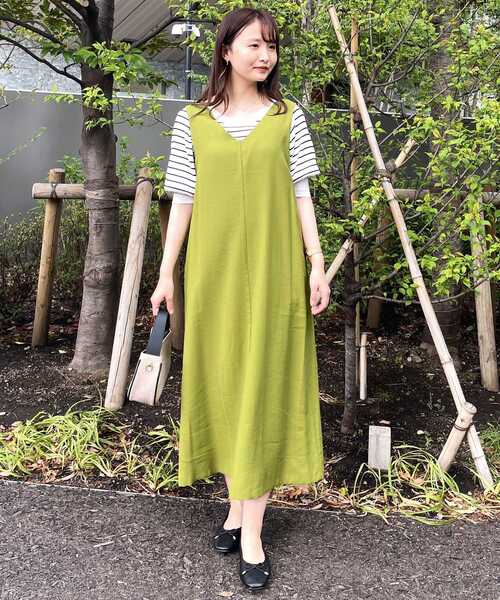 OPAQUE.CLIP(オペークドットクリップ)の「◆【Caffisi】3way ジャンパースカート(スカート・レディース・ダークネイビー/ベージュ系その他2/黄緑系・00)」の19枚目の写真