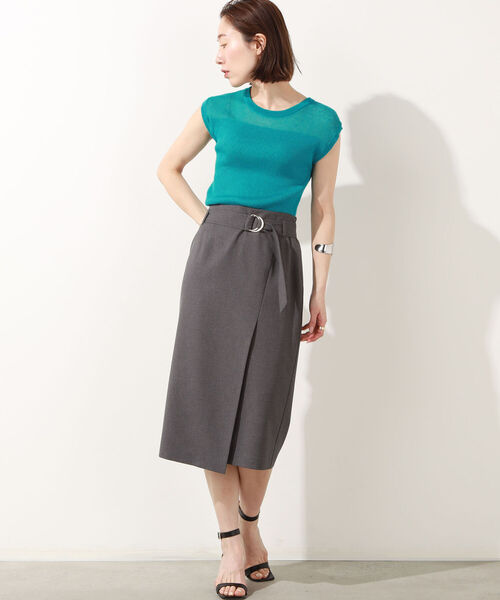 NOLLEY’S Sophi（ノーリーズソフィ）の「麻混スパークフレンチプルオーバーニット（ニット/セーター・レディース・ブラック/ベージュ/カーキ/ミント・36/38）」の22枚目の写真