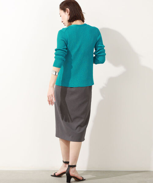 NOLLEY’S Sophi（ノーリーズソフィ）の「麻混スパークフレンチプルオーバーニット（ニット/セーター・レディース・ブラック/ベージュ/カーキ/ミント・36/38）」の17枚目の写真