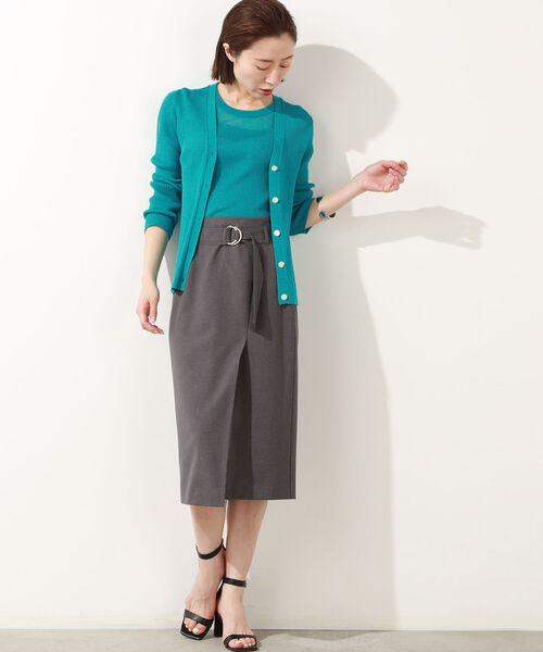 NOLLEY’S Sophi（ノーリーズソフィ）の「麻混スパークフレンチプルオーバーニット（ニット/セーター・レディース・ブラック/ベージュ/カーキ/ミント・36/38）」の12枚目の写真