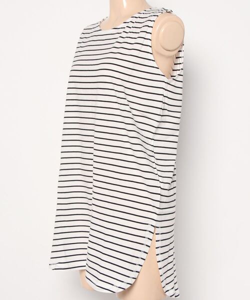 ikka（イッカ）の「裾ラウンドノースリプルオーバー（タンクトップ・レディース・ブラック/オフホワイト/その他1・M/L）」の10枚目の写真