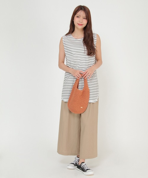 ikka（イッカ）の「裾ラウンドノースリプルオーバー（タンクトップ・レディース・ブラック/オフホワイト/その他1・M/L）」の15枚目の写真