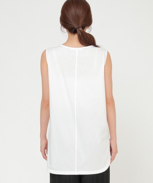 ikka（イッカ）の「裾ラウンドノースリプルオーバー（タンクトップ・レディース・ブラック/オフホワイト/その他1・M/L）」の17枚目の写真