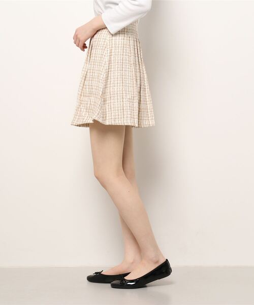 TITTY&CO.(ティティーアンドコー)の「【TITTY&CO.】サイドプリーツツイードスカート(スカート・レディース・ベージュ/ライトブルー・SMALL/MEDIUM)」の16枚目の写真
