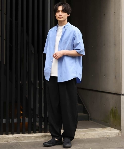 a.v.v(アーヴェヴェ)の「オックスBIGシャツ(シャツ/ブラウス・メンズ・ホワイト/ブルー・46/48)」の8枚目の写真