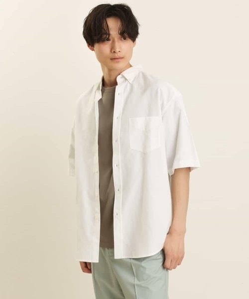 a.v.v(アーヴェヴェ)の「オックスBIGシャツ(シャツ/ブラウス・メンズ・ホワイト/ブルー・46/48)」の16枚目の写真