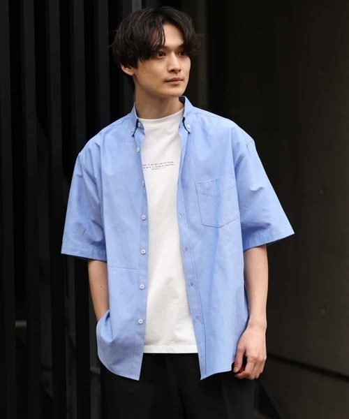 a.v.v(アーヴェヴェ)の「オックスBIGシャツ(シャツ/ブラウス・メンズ・ホワイト/ブルー・46/48)」の18枚目の写真