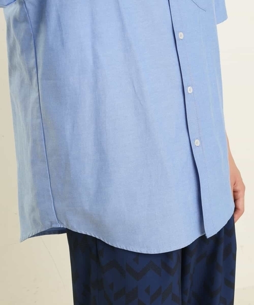 a.v.v(アーヴェヴェ)の「オックスBIGシャツ(シャツ/ブラウス・メンズ・ホワイト/ブルー・46/48)」の3枚目の写真