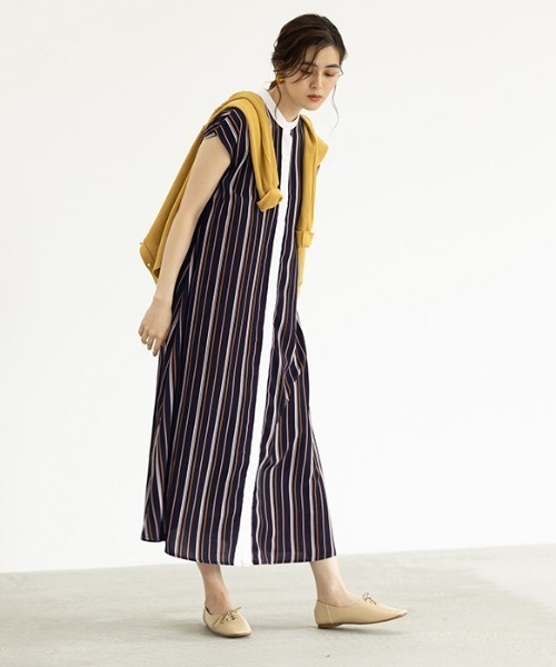 GeeRA(ジーラ)の「バンドカラープリントワンピース(ワンピース・レディース・ネイビー/オレンジ・MEDIUM/LARGE/X-LARGE)」の6枚目の写真