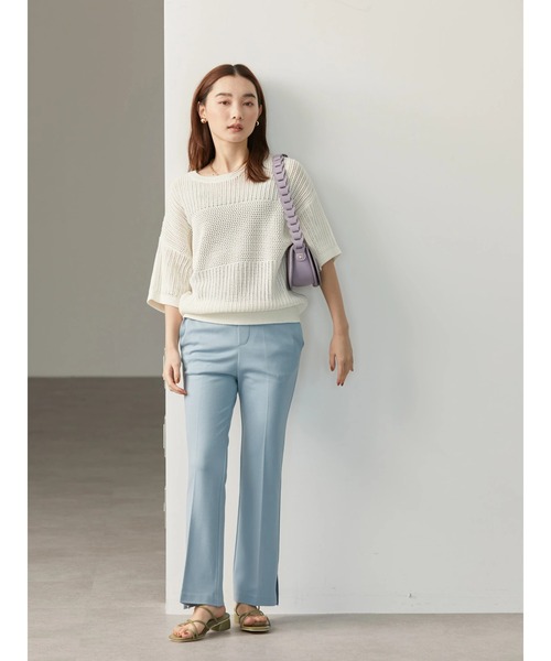 AMERICAN HOLIC（アメリカンホリック）の「透かし編みニットプルオーバー　-ウォッシャブル-（ニット/セーター・レディース・ネイビー/ブラウン/アイボリー・M/L）」の10枚目の写真