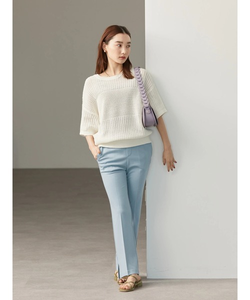 AMERICAN HOLIC（アメリカンホリック）の「透かし編みニットプルオーバー　-ウォッシャブル-（ニット/セーター・レディース・ネイビー/ブラウン/アイボリー・M/L）」の11枚目の写真