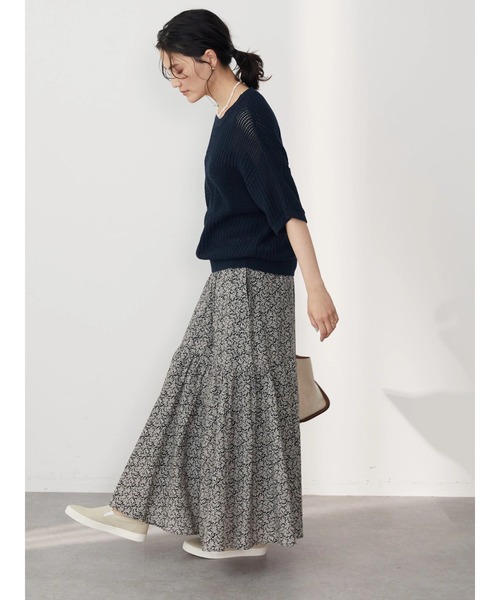 AMERICAN HOLIC（アメリカンホリック）の「透かし編みニットプルオーバー　-ウォッシャブル-（ニット/セーター・レディース・ネイビー/ブラウン/アイボリー・M/L）」の16枚目の写真