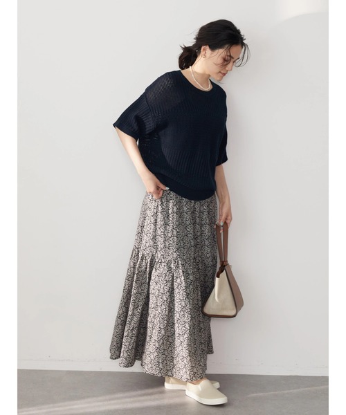 AMERICAN HOLIC（アメリカンホリック）の「透かし編みニットプルオーバー　-ウォッシャブル-（ニット/セーター・レディース・ネイビー/ブラウン/アイボリー・M/L）」の18枚目の写真