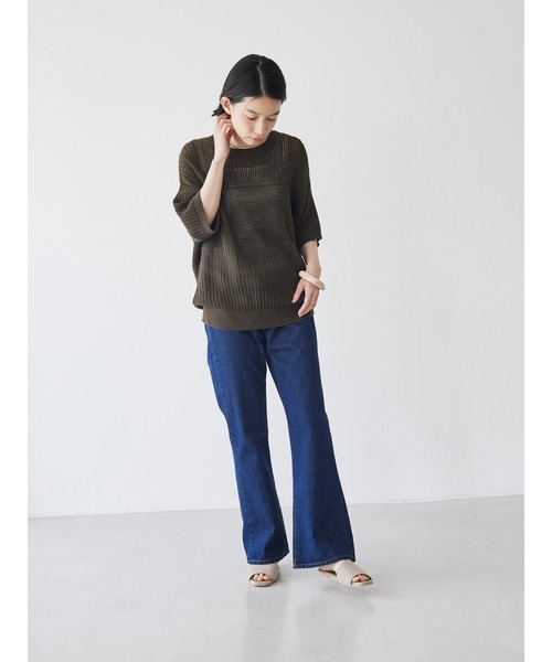 AMERICAN HOLIC（アメリカンホリック）の「透かし編みニットプルオーバー　-ウォッシャブル-（ニット/セーター・レディース・ネイビー/ブラウン/アイボリー・M/L）」の22枚目の写真