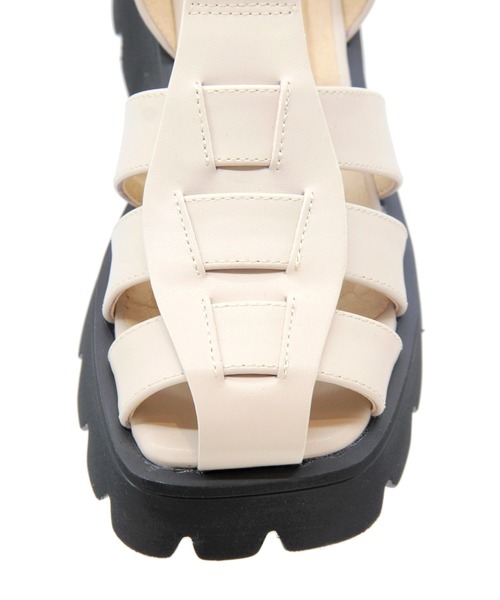 Sugar Sugar（シュガーシュガー）の「【SUGAR SUGAR シュガーシュガー】厚底グルカサンダル（サンダル・レディース・ブラック/シルバー/ベージュ/ダークブラウン・LL/S/M/L）」の11枚目の写真