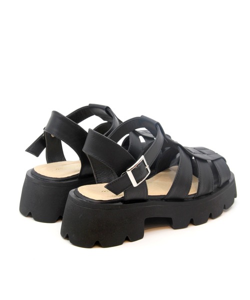 Sugar Sugar（シュガーシュガー）の「【SUGAR SUGAR シュガーシュガー】厚底グルカサンダル（サンダル・レディース・ブラック/シルバー/ベージュ/ダークブラウン・LL/S/M/L）」の8枚目の写真