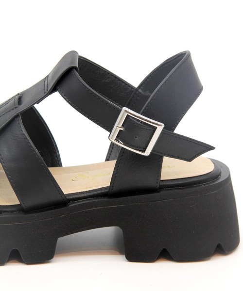 Sugar Sugar（シュガーシュガー）の「【SUGAR SUGAR シュガーシュガー】厚底グルカサンダル（サンダル・レディース・ブラック/シルバー/ベージュ/ダークブラウン・LL/S/M/L）」の14枚目の写真