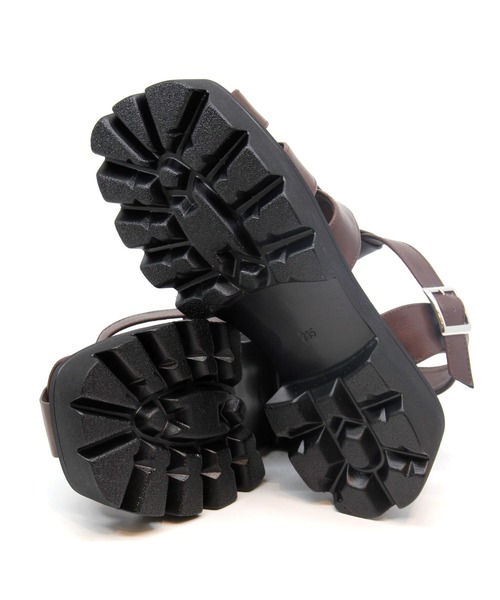 Sugar Sugar（シュガーシュガー）の「【SUGAR SUGAR シュガーシュガー】厚底グルカサンダル（サンダル・レディース・ブラック/シルバー/ベージュ/ダークブラウン・LL/S/M/L）」の20枚目の写真