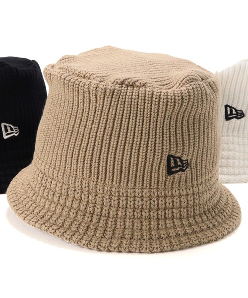NEW ERA(ニューエラ)の「ニューエラ ニットバケットハット 無地 シンプル(ハット・メンズ・ブラック/ベージュ/ホワイト/アイボリー/ブラック系その他/カーキ・FREE)」の5枚目の写真