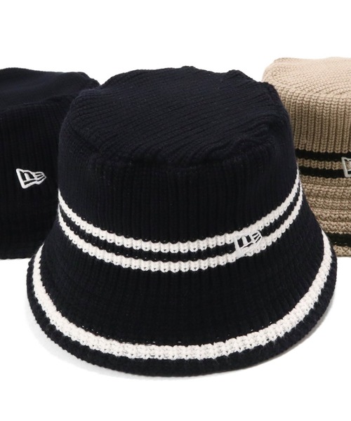 NEW ERA(ニューエラ)の「ニューエラ ニットバケットハット 無地 シンプル(ハット・メンズ・ブラック/ベージュ/ホワイト/アイボリー/ブラック系その他/カーキ・FREE)」の4枚目の写真