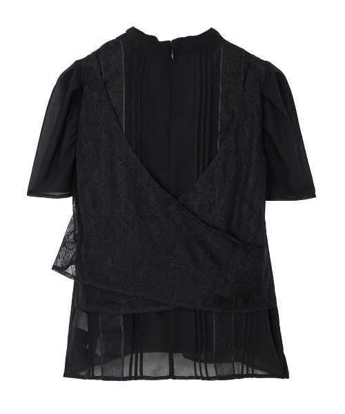 Ameri VINTAGE - AMERI VINTAGE  メディ バック クロス レース シフォン トップ Ameri VINTAGE - AMERI VINTAGE メディ バック クロス レース