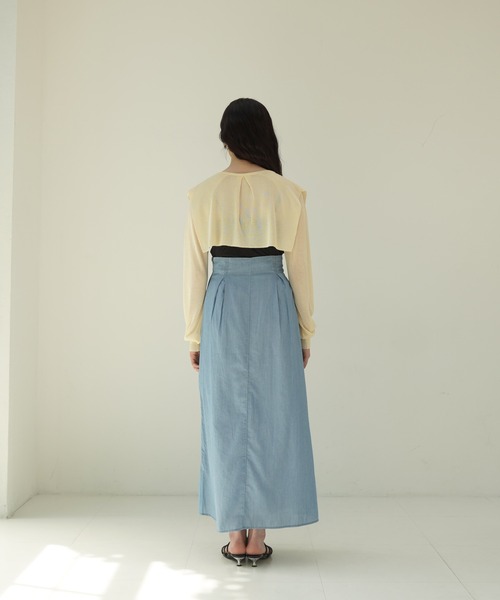 TINA:JOJUN(ティーナジョジュン)の「Indian cotton sheer denim レースアップスカート TINA:JOJUN(デニムスカート・レディース・ブルー/インディゴブルー・S/M)」の17枚目の写真