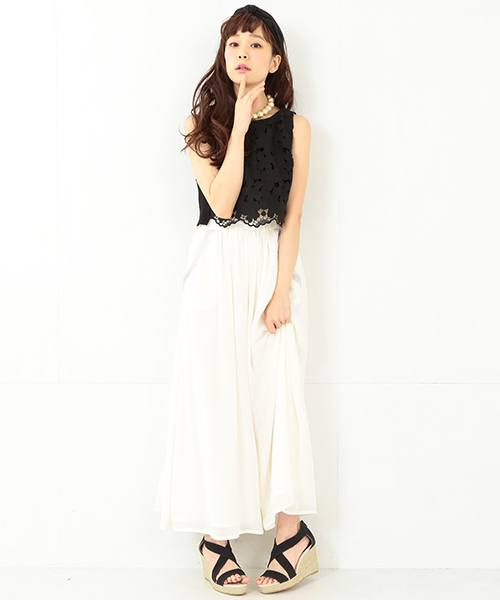 CAROLINA GLASER（カロリナ グレイサー）の「CAROLINA GLASER / ガウチョフレアーパンツ （その他パンツ・レディース・グレー/クリーム・ONE SIZE）」の20枚目の写真