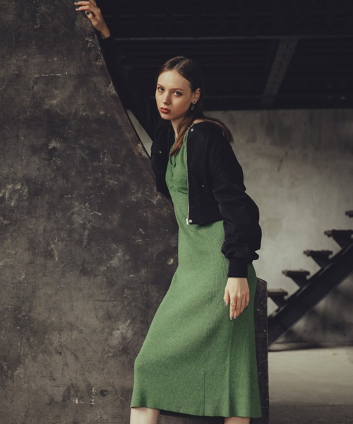 Cheek（チーク）の「ショートＭＡ－１（MA-1・レディース・ブラック/オレンジ/グリーン・MEDIUM）」の7枚目の写真