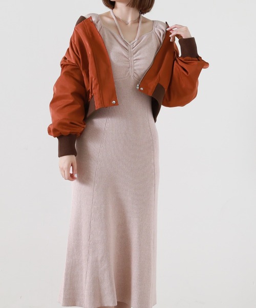 Cheek（チーク）の「ショートＭＡ－１（MA-1・レディース・ブラック/オレンジ/グリーン・MEDIUM）」の20枚目の写真