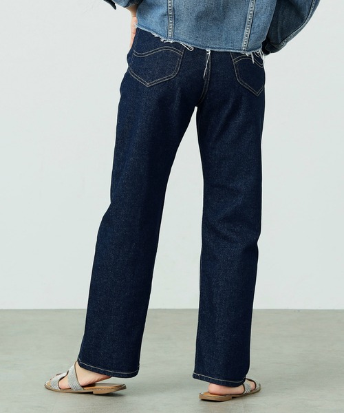 Lee（リー）の「【WEB限定】スタイルアップ抜群 デニムストレートパンツ（デニムパンツ・レディース・ブラック系その他/ライトブルー/インディゴブルー/ブラック系その他2・X-SMALL/SMALL/MEDIUM/LARGE）」の7枚目の写真