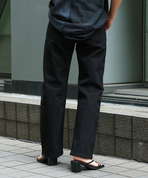 Lee（リー）の「【WEB限定】スタイルアップ抜群 デニムストレートパンツ（デニムパンツ・レディース・ブラック系その他/ライトブルー/インディゴブルー/ブラック系その他2・X-SMALL/SMALL/MEDIUM/LARGE）」の9枚目の写真