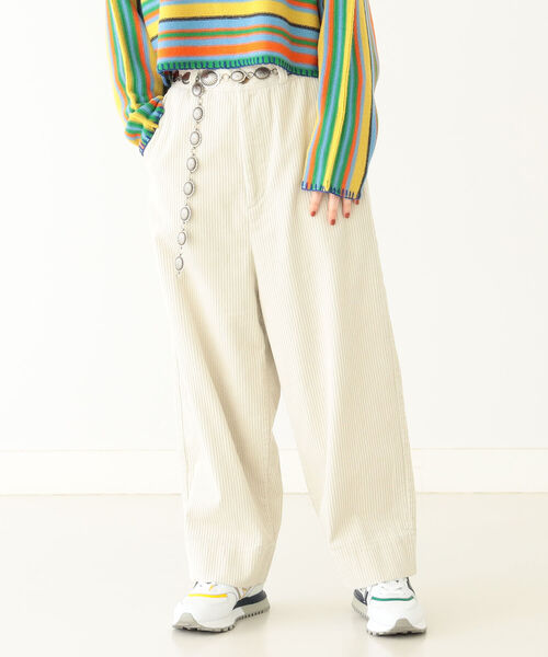 BEAMS BOY(ビームスボーイ)の「BEAMS BOY / 5ウェル コーデュロイ パンツ(その他パンツ・レディース・ネイビー/アイボリー・1/2)」の5枚目の写真