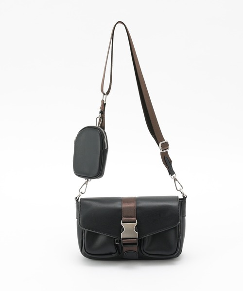 one after another NICE CLAUP（ワンアフターアナザーナイスクラップ）の「【2022AWアイテム】ユーティリティーボディBAG（ショルダーバッグ・レディース・ブラック/ピンク/アイボリー・FREE）」の2枚目の写真