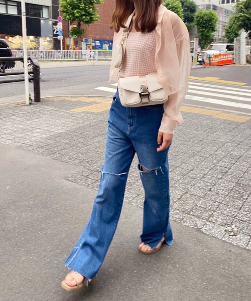 one after another NICE CLAUP（ワンアフターアナザーナイスクラップ）の「【2022AWアイテム】ユーティリティーボディBAG（ショルダーバッグ・レディース・ブラック/ピンク/アイボリー・FREE）」の11枚目の写真