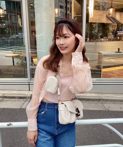 one after another NICE CLAUP（ワンアフターアナザーナイスクラップ）の「【2022AWアイテム】ユーティリティーボディBAG（ショルダーバッグ・レディース・ブラック/ピンク/アイボリー・FREE）」の12枚目の写真